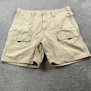 Wrangler Shorts Mens 36 Khaki Cargo Canvas Outdoor Casual Hiking Workwear